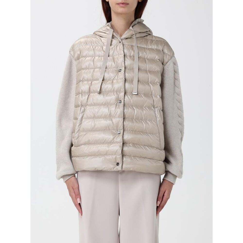 Herno Women Short Waterproof Nylon Down Jacket Herno With Hood And Ribbed Cuffs